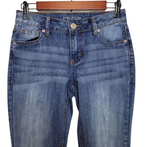 Maurices Faded Skinny Denim Blues Jeans Size 2 Short - Picture 3 of 7